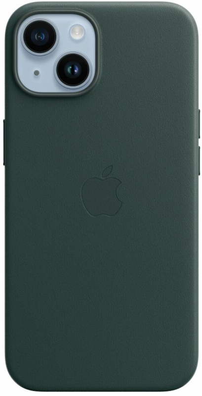 Купить Чехол Apple iPhone 14 Leather Case with MagSafe, forest green (MPP53FE/A)